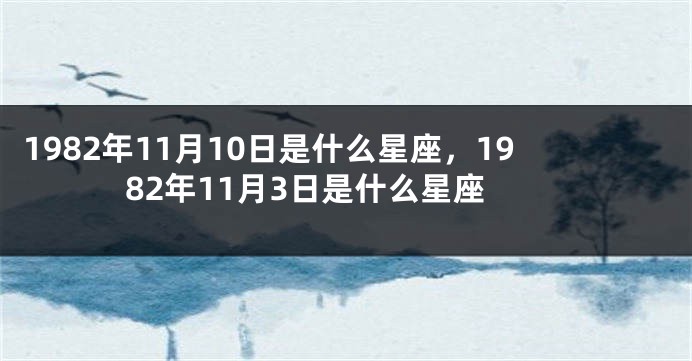 1982年11月10日是什么星座，1982年11月3日是什么星座