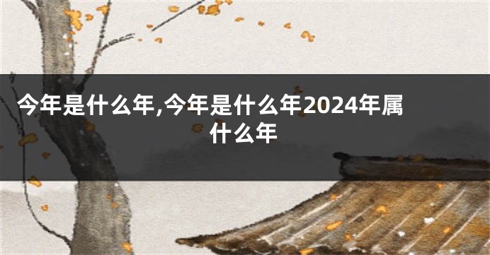 今年是什么年,今年是什么年2024年属什么年