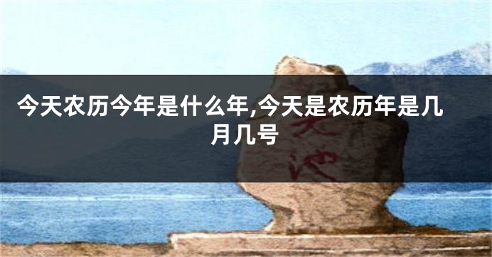 今天农历今年是什么年,今天是农历年是几月几号