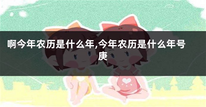 啊今年农历是什么年,今年农历是什么年号庚