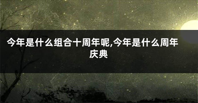 今年是什么组合十周年呢,今年是什么周年庆典