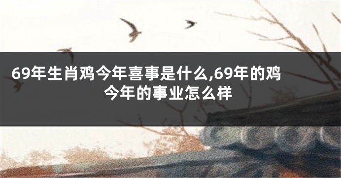 69年生肖鸡今年喜事是什么,69年的鸡今年的事业怎么样