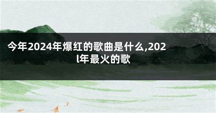 今年2024年爆红的歌曲是什么,202l年最火的歌