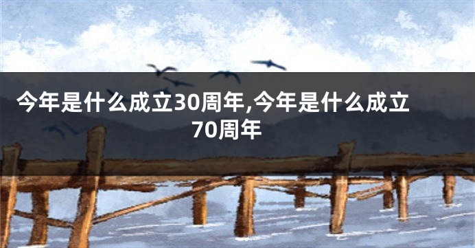 今年是什么成立30周年,今年是什么成立70周年