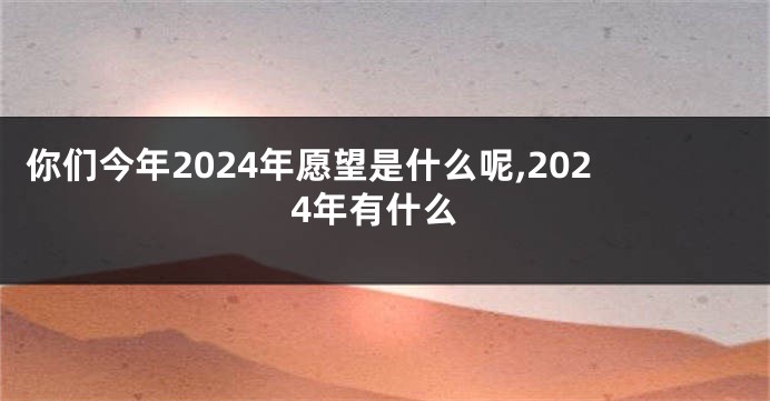 你们今年2024年愿望是什么呢,2024年有什么