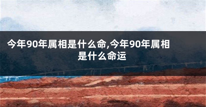 今年90年属相是什么命,今年90年属相是什么命运