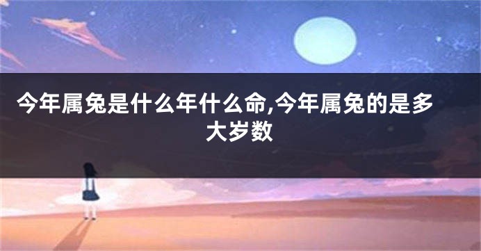 今年属兔是什么年什么命,今年属兔的是多大岁数