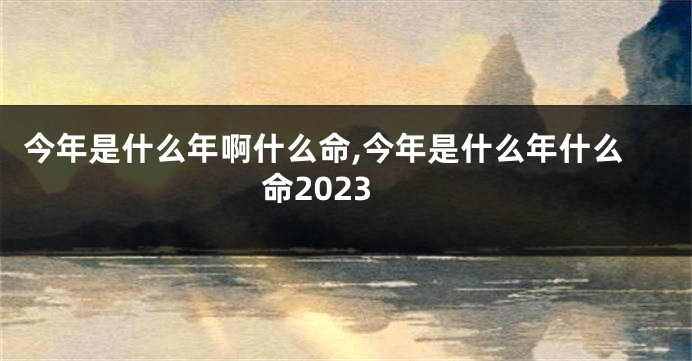 今年是什么年啊什么命,今年是什么年什么命2023