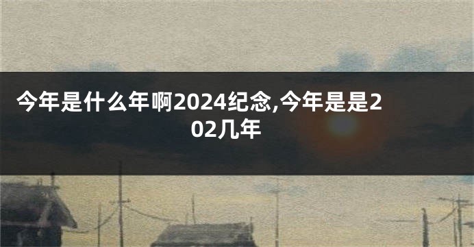 今年是什么年啊2024纪念,今年是是202几年