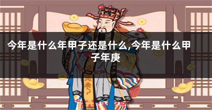 今年是什么年甲子还是什么,今年是什么甲子年庚