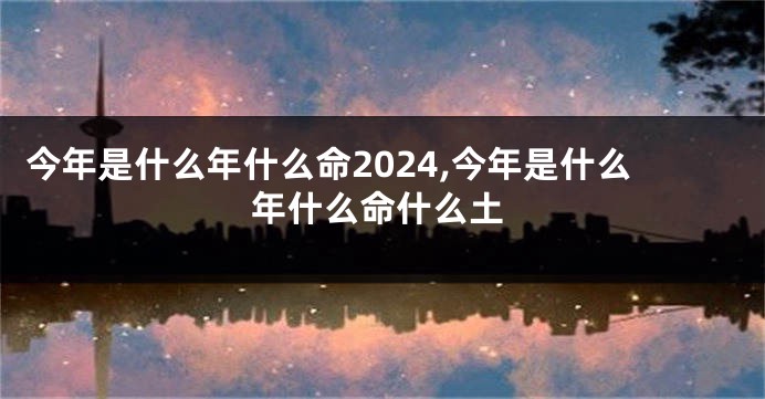 今年是什么年什么命2024,今年是什么年什么命什么土