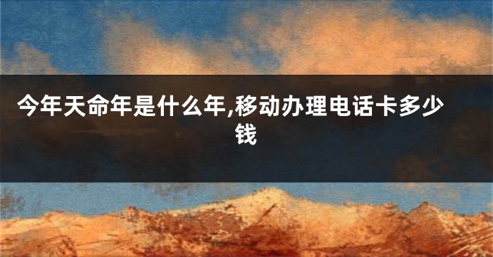 今年天命年是什么年,移动办理电话卡多少钱