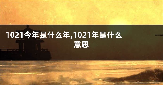 1021今年是什么年,1021年是什么意思