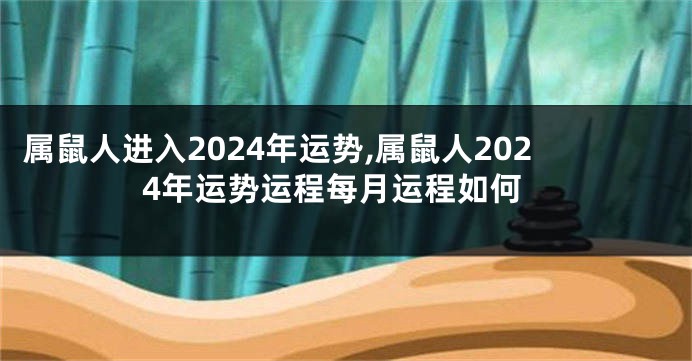 属鼠人进入2024年运势,属鼠人2024年运势运程每月运程如何