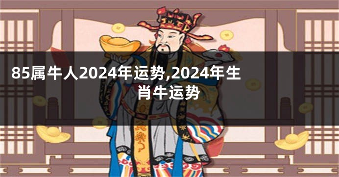 85属牛人2024年运势,2024年生肖牛运势