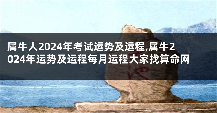 属牛人2024年考试运势及运程,属牛2024年运势及运程每月运程大家找算命网