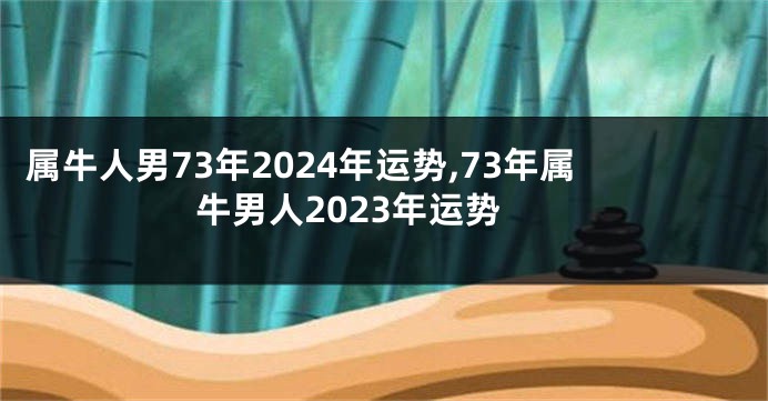 属牛人男73年2024年运势,73年属牛男人2023年运势