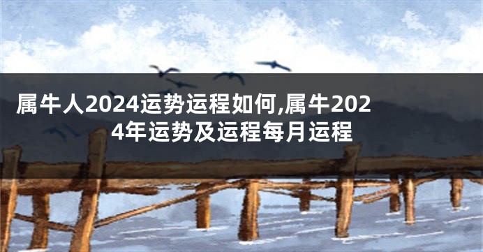 属牛人2024运势运程如何,属牛2024年运势及运程每月运程