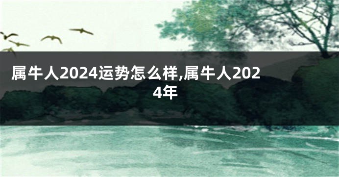 属牛人2024运势怎么样,属牛人2024年