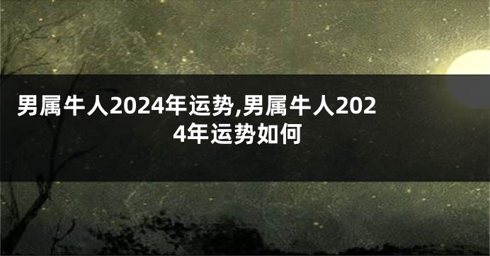 男属牛人2024年运势,男属牛人2024年运势如何