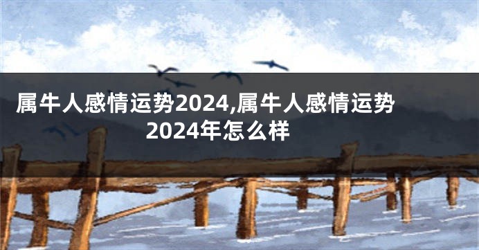 属牛人感情运势2024,属牛人感情运势2024年怎么样