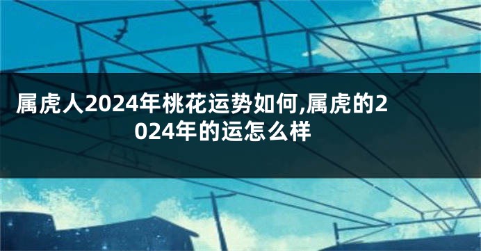 属虎人2024年桃花运势如何,属虎的2024年的运怎么样