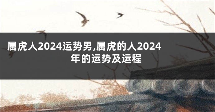 属虎人2024运势男,属虎的人2024年的运势及运程