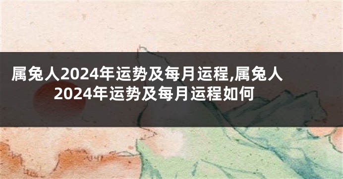 属兔人2024年运势及每月运程,属兔人2024年运势及每月运程如何