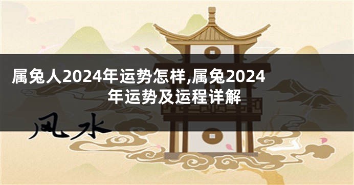 属兔人2024年运势怎样,属兔2024年运势及运程详解