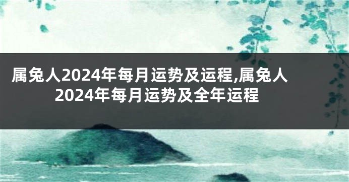 属兔人2024年每月运势及运程,属兔人2024年每月运势及全年运程