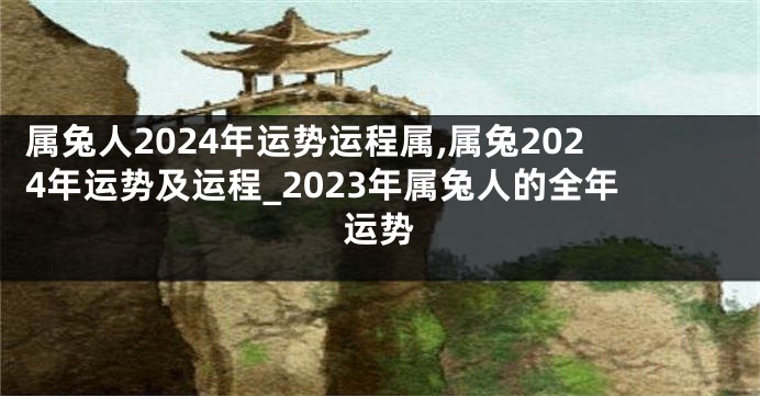 属兔人2024年运势运程属,属兔2024年运势及运程_2023年属兔人的全年运势