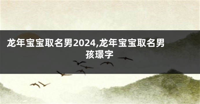 龙年宝宝取名男2024,龙年宝宝取名男孩璟字