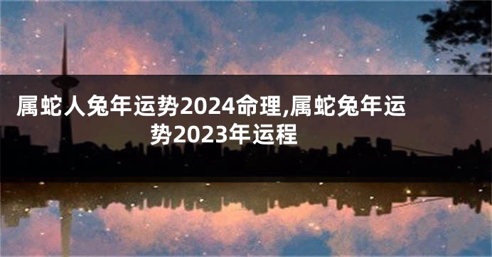 属蛇人兔年运势2024命理,属蛇兔年运势2023年运程