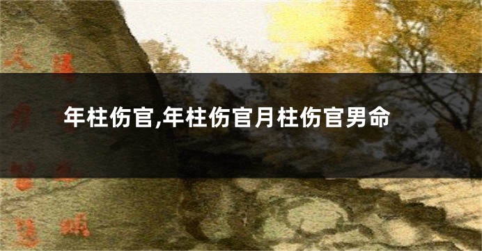 年柱伤官,年柱伤官月柱伤官男命