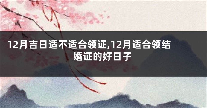 12月吉日适不适合领证,12月适合领结婚证的好日子