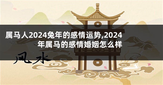 属马人2024兔年的感情运势,2024年属马的感情婚姻怎么样