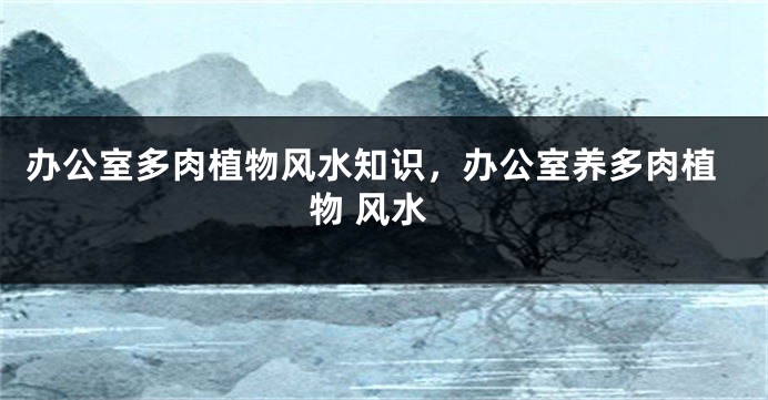 办公室多肉植物风水知识，办公室养多肉植物 风水