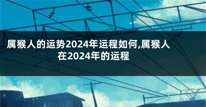 属猴人的运势2024年运程如何,属猴人在2024年的运程