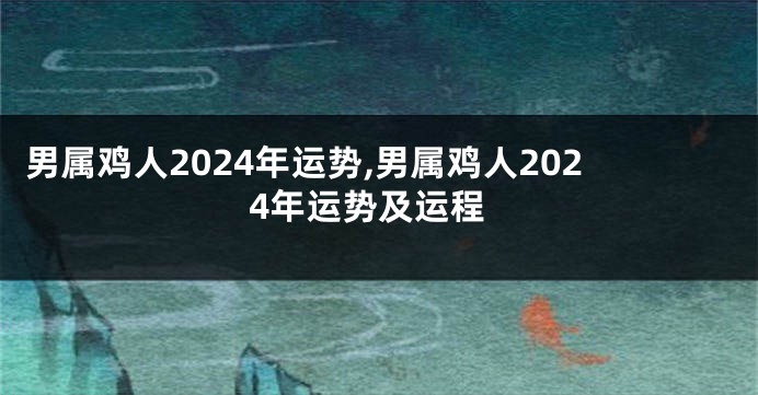 男属鸡人2024年运势,男属鸡人2024年运势及运程