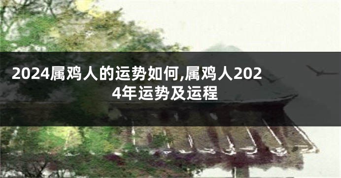 2024属鸡人的运势如何,属鸡人2024年运势及运程