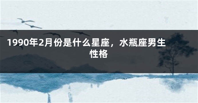 1990年2月份是什么星座，水瓶座男生性格