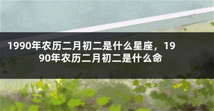 1990年农历二月初二是什么星座，1990年农历二月初二是什么命