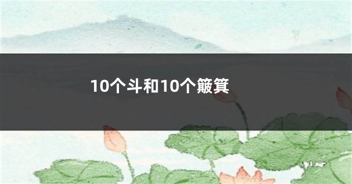 10个斗和10个簸箕