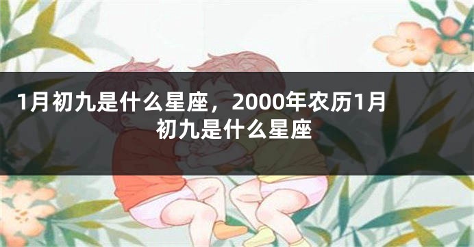 1月初九是什么星座，2000年农历1月初九是什么星座