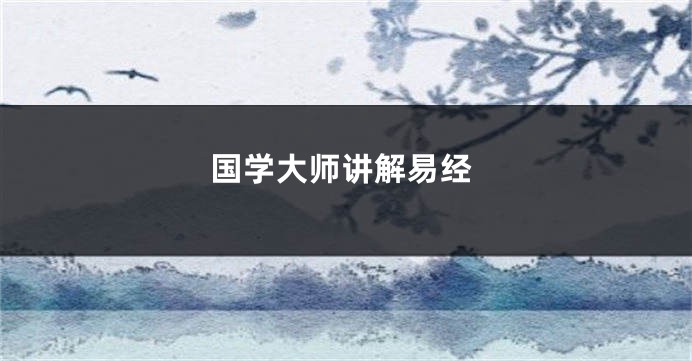 国学大师讲解易经