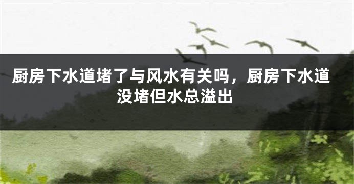 厨房下水道堵了与风水有关吗，厨房下水道没堵但水总溢出