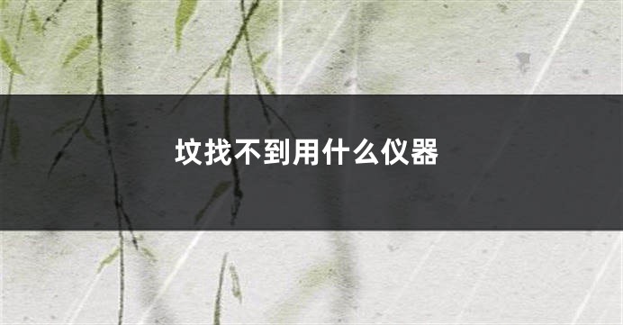 坟找不到用什么仪器