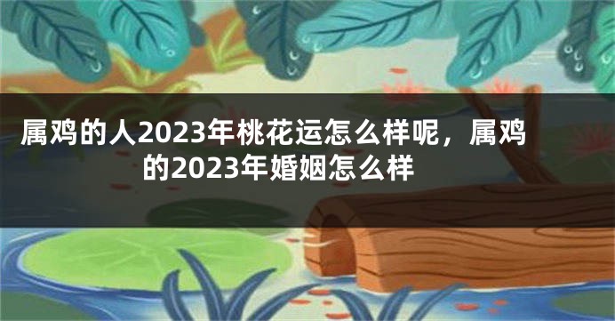 属鸡的人2023年桃花运怎么样呢，属鸡的2023年婚姻怎么样