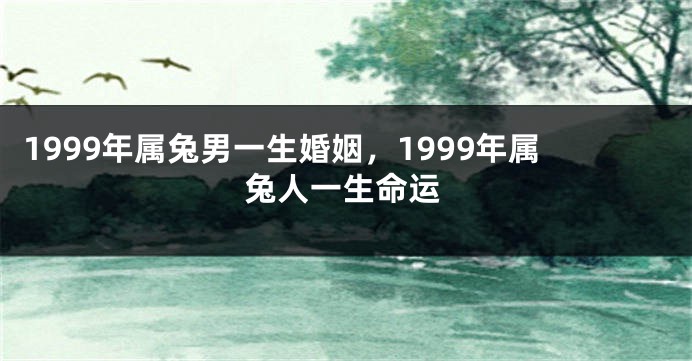 1999年属兔男一生婚姻，1999年属兔人一生命运