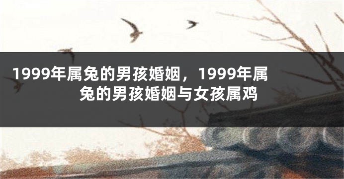 1999年属兔的男孩婚姻，1999年属兔的男孩婚姻与女孩属鸡